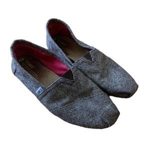 Toms | Classic Flats | Metallic | Tweed | Brown & Gold | Women's 9.5